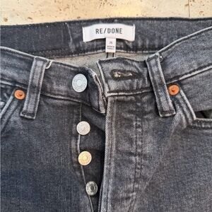 RE/DONE Women's 90’s High Rise Ankle Crop Denim Jeans Size 25